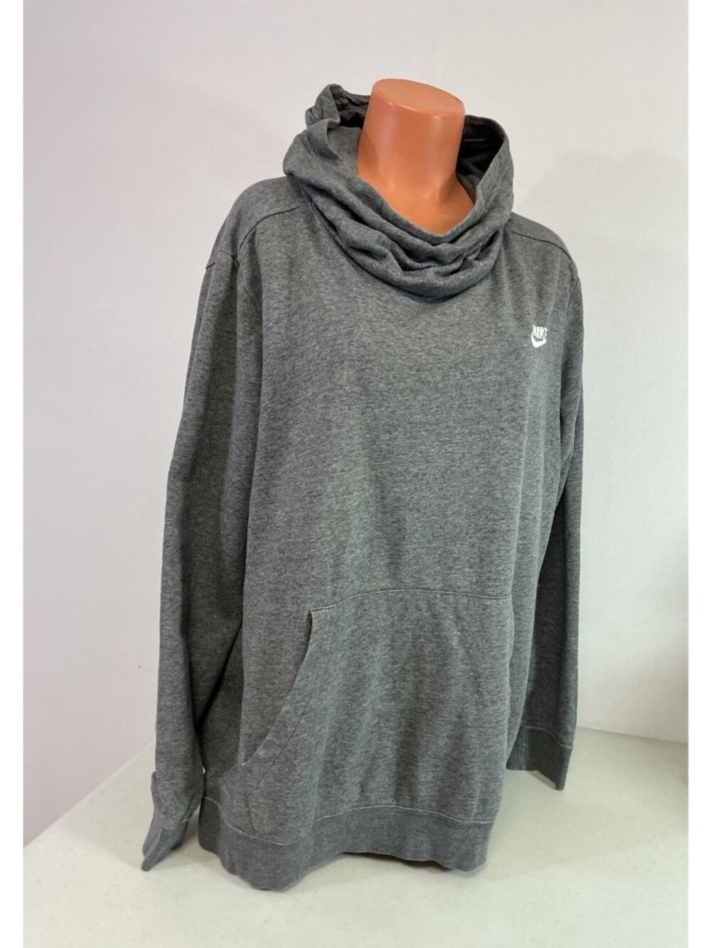 NIKE Sweatshirt Hoodie Heathered Gray Womens 1X